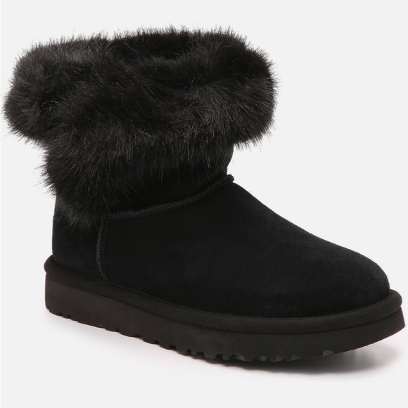 UGG Shoes - UGG CATHIE SUEDE FAUX FUR BOOTIES